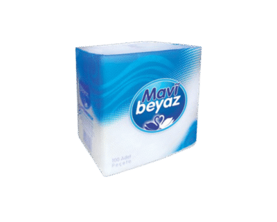 Mavi Beyaz 1 ply Serviettes
